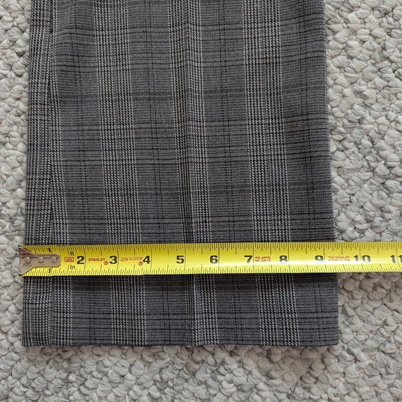 Ninety Women's (Size 8) Plaid/Houndstooth Flared Pants w/ Black Lace Accents - Picture 5 of 16